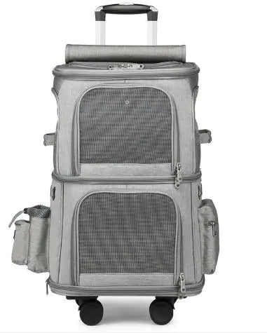 Dual Pet Travel Trolley