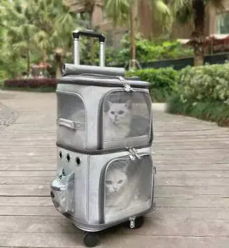 Dual Pet Travel Trolley